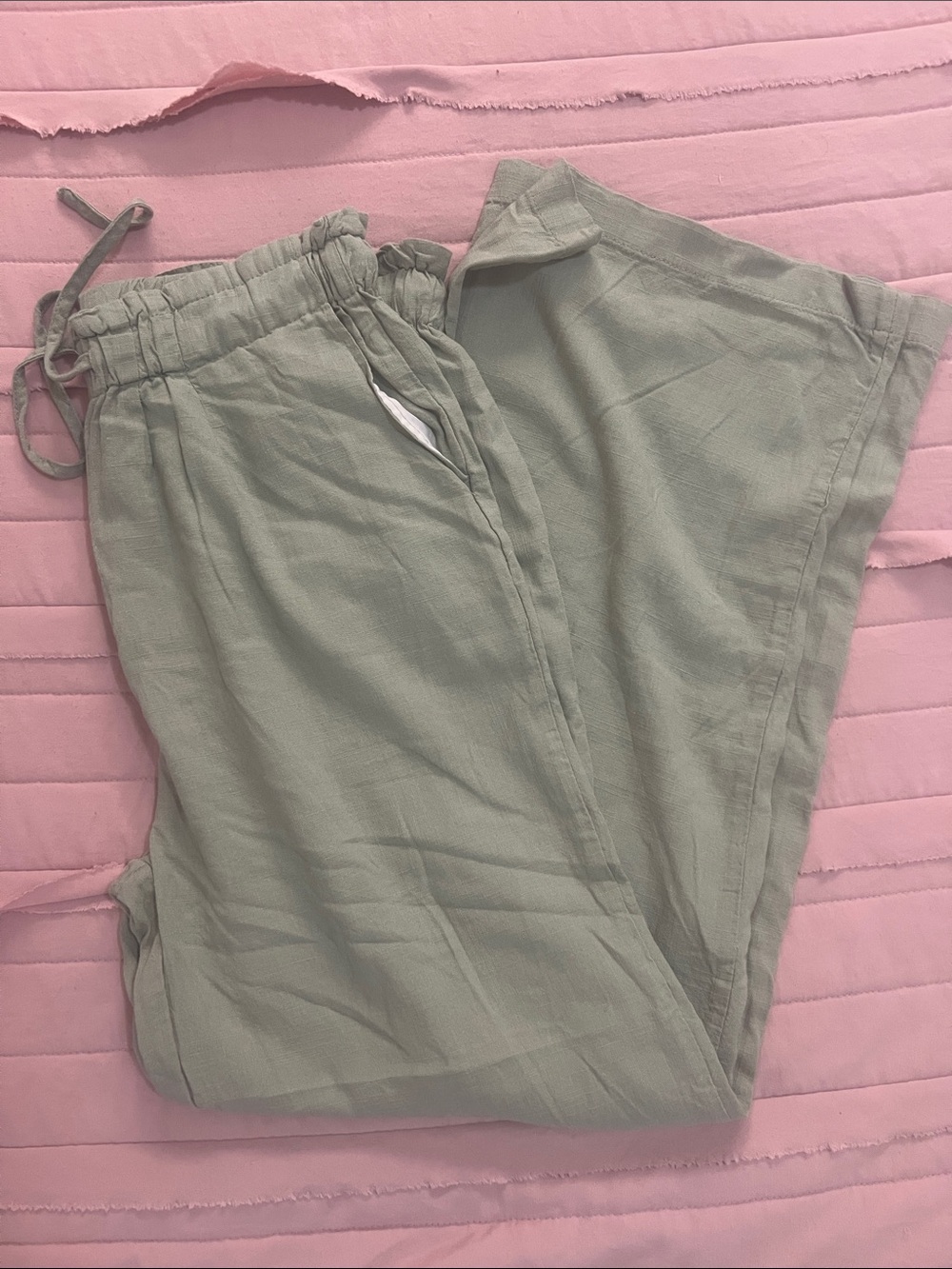Thread & Supply Sage Green Wide Leg Pants